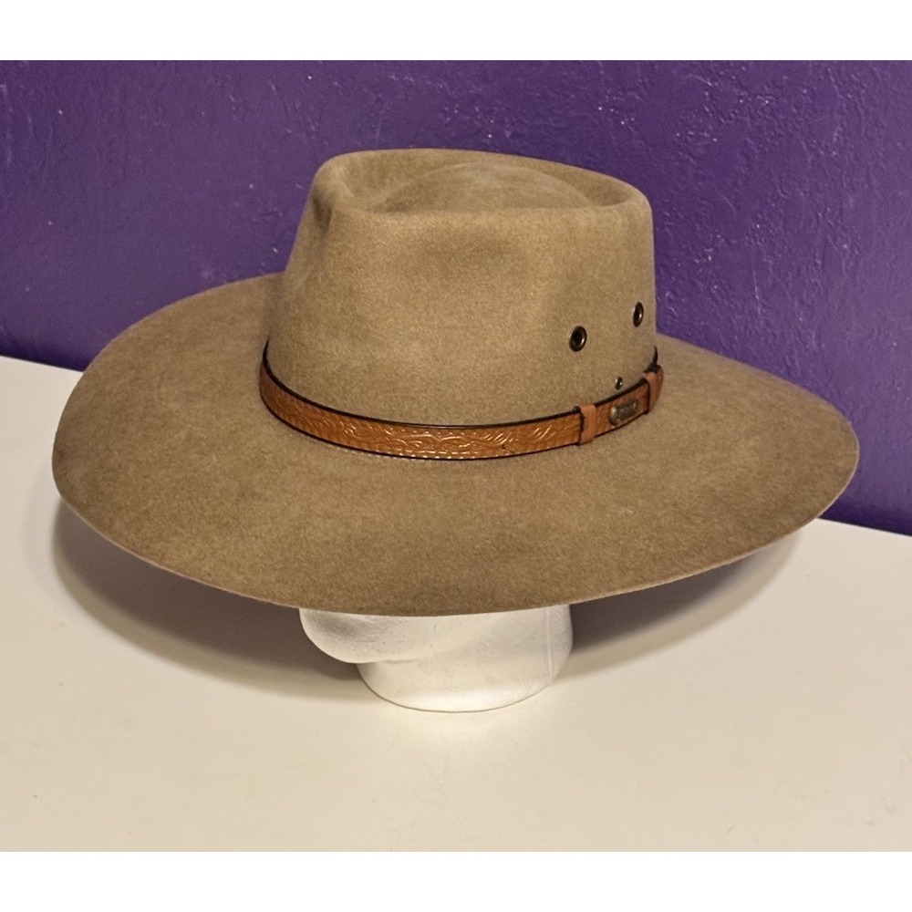 Akubra The Territory Pure Fur Felt Hat Size CM 57 Australia